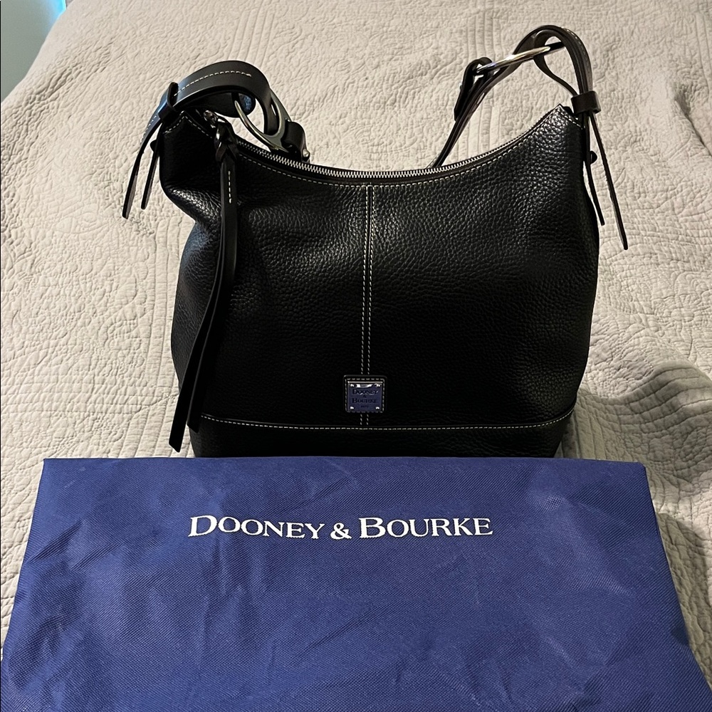 Dooney & Bourke Black Pebbled Leather Tote